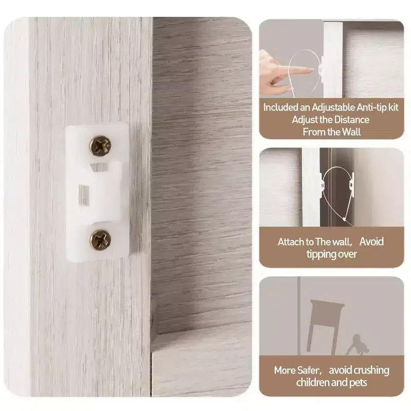 Table de chevet bohème en rotin avec 2 tiroirs, table de chevet gris-blanc de 68,5 cm, petite table d'appoint de rangement pour chambre à coucher et salon