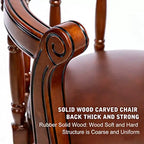Tabourets de bar en cuir pivotants en bois, hauteur d'assise 66 cm, chaise haute de bar pivotante à 360 degrés avec dossiers