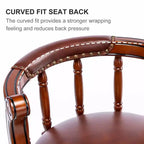 Tabourets de bar en cuir pivotants en bois, hauteur d'assise 66 cm, chaise haute de bar pivotante à 360 degrés avec dossiers