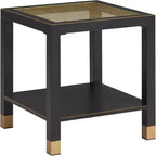 Table d'appoint moderne à 2 niveaux en verre et métal, polyvalente pour salon et chambre à coucher