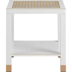 Table d'appoint moderne à 2 niveaux en verre et métal, polyvalente pour salon et chambre à coucher
