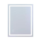 Miroir de salle de bain mural en verre trempé 28x36, miroir de courtoisie LED anti-buée ETL, 3 modes de couleur