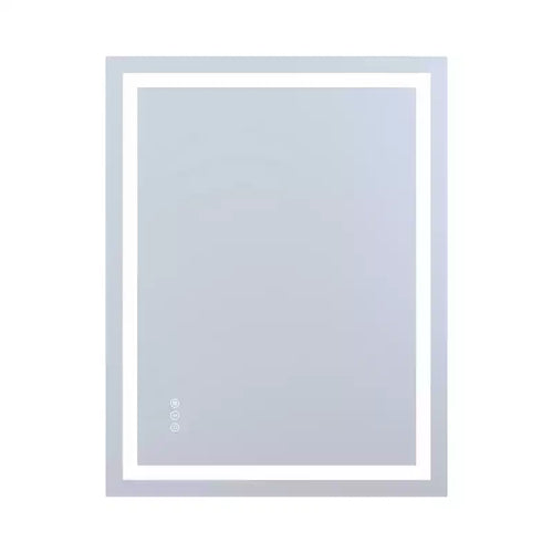 Miroir de salle de bain mural en verre trempé 28x36, miroir de courtoisie LED anti-buée ETL, 3 modes de couleur