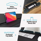 Rehausseur de bureau debout en Z de 32 pouces, convertisseur de bureau assis-debout à hauteur réglable, support pour ordinateur portable, élévateur de bureau pour la maison et le bureau