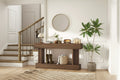 HOMCOM 63 Inch Long Console Table, Vintage Entryway Table