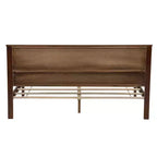 Lit Queen en pin de style campagnard Leonard avec banc de rangement et 2 grands tiroirs