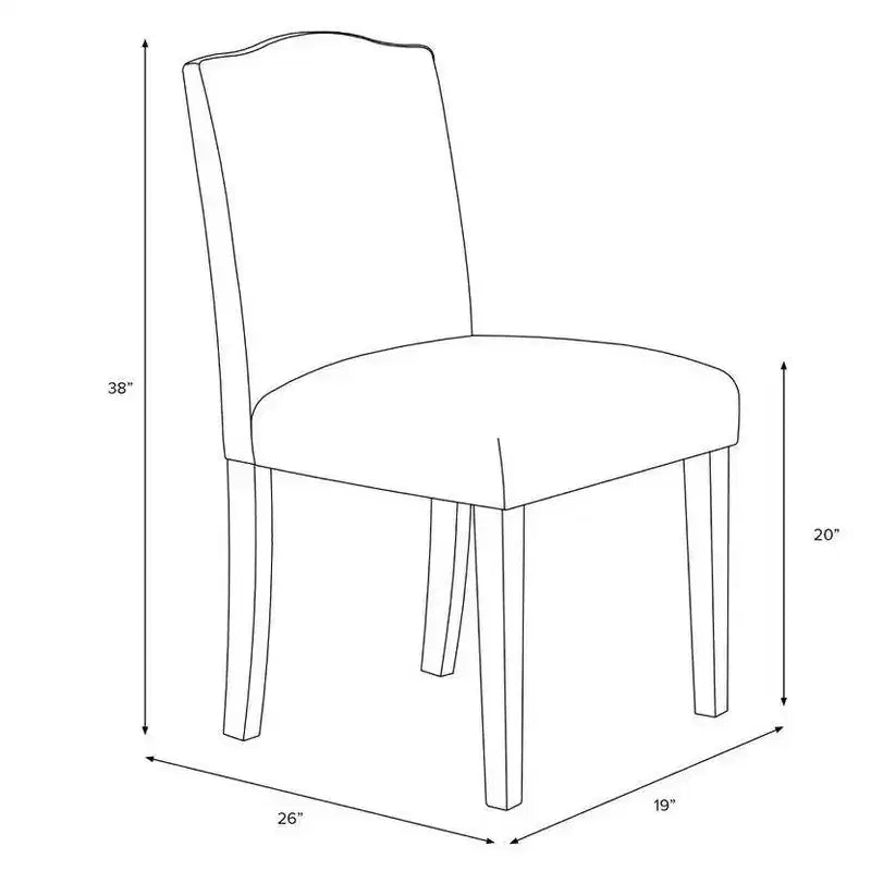 Chaise de salle à manger Ayala à motif de clous décoratifs, bleu marine Frolic : mélange lin-coton capitonné, dossier en forme de bosse de chameau, pieds en bois fuselés