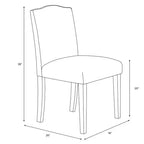 Chaise de salle à manger Ayala à motif de clous décoratifs, bleu marine Frolic : mélange lin-coton capitonné, dossier en forme de bosse de chameau, pieds en bois fuselés