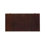 Angela Coiffeuse en bois traditionnel à miroir rabattable, 2 tiroirs et tabouret rembourré crème, Noyer