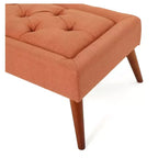 Banc de Rangement Rembourré Dilwyn - Orange : Banc Rectangulaire Rembourré pour Entrée
