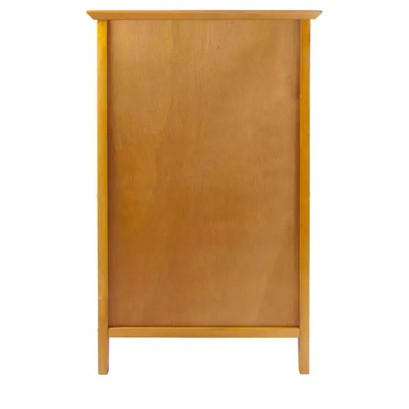 Meuble de classement de studio à 4 tiroirs brun miel : Rangement vertical, bureau à domicile, compatible avec les bureaux en L