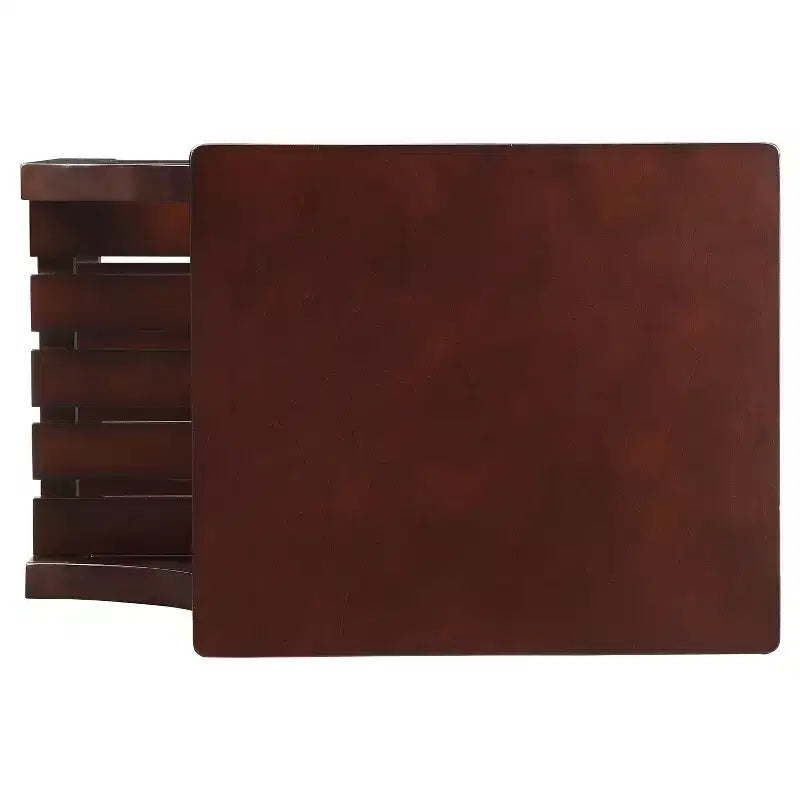 Table d'appoint Wasaki avec ports USB et étagères : 2 niveaux, rangement avec prise électrique