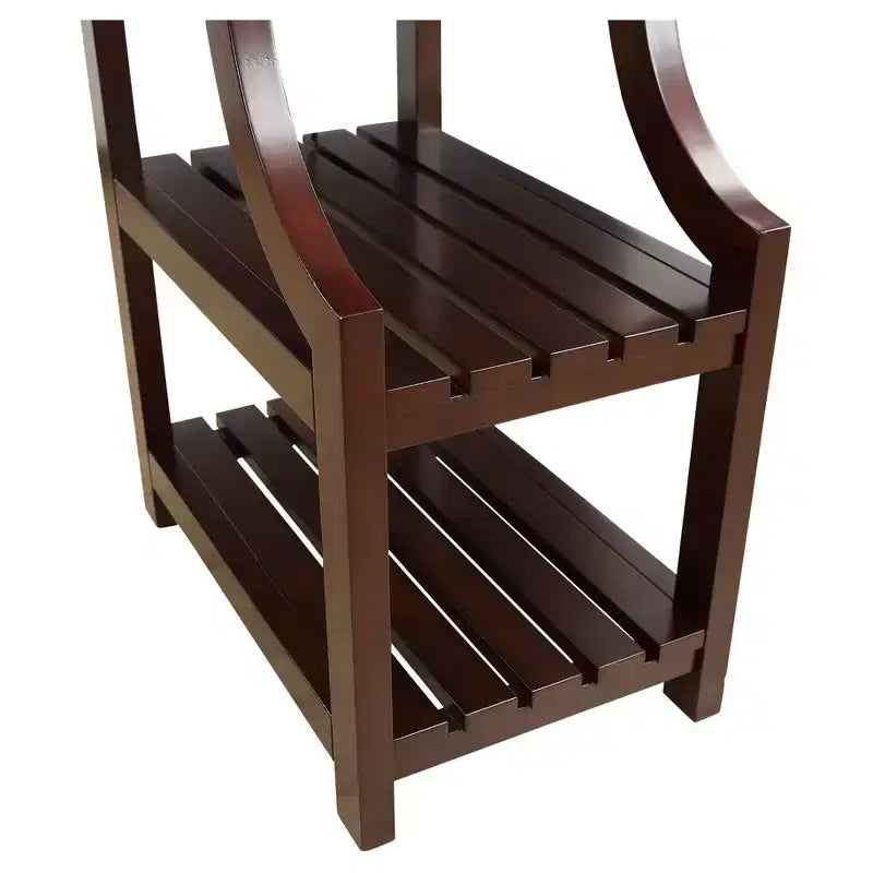 Table d'appoint Wasaki avec ports USB et étagères : 2 niveaux, rangement avec prise électrique