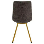 Chaise de salle à manger Markley Modern en similicuir, lot de 2 avec pieds dorés, assise rembourrée, design élégant pour la cuisine, la salle à manger, le bureau ou le café