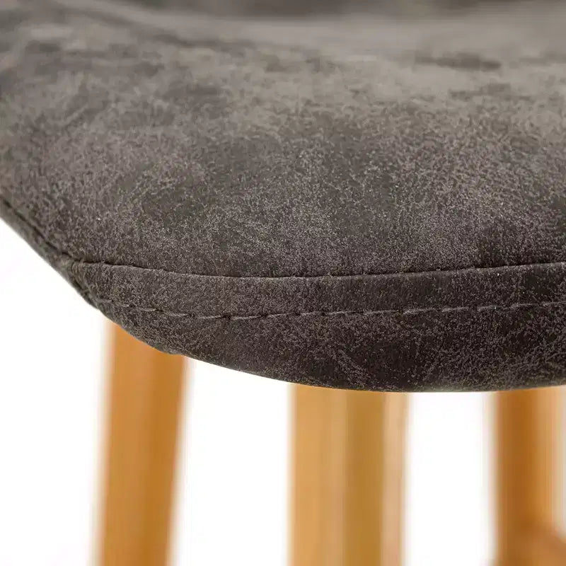 Chaise de salle à manger Markley Modern en similicuir, lot de 2 avec pieds dorés, assise rembourrée, design élégant pour la cuisine, la salle à manger, le bureau ou le café