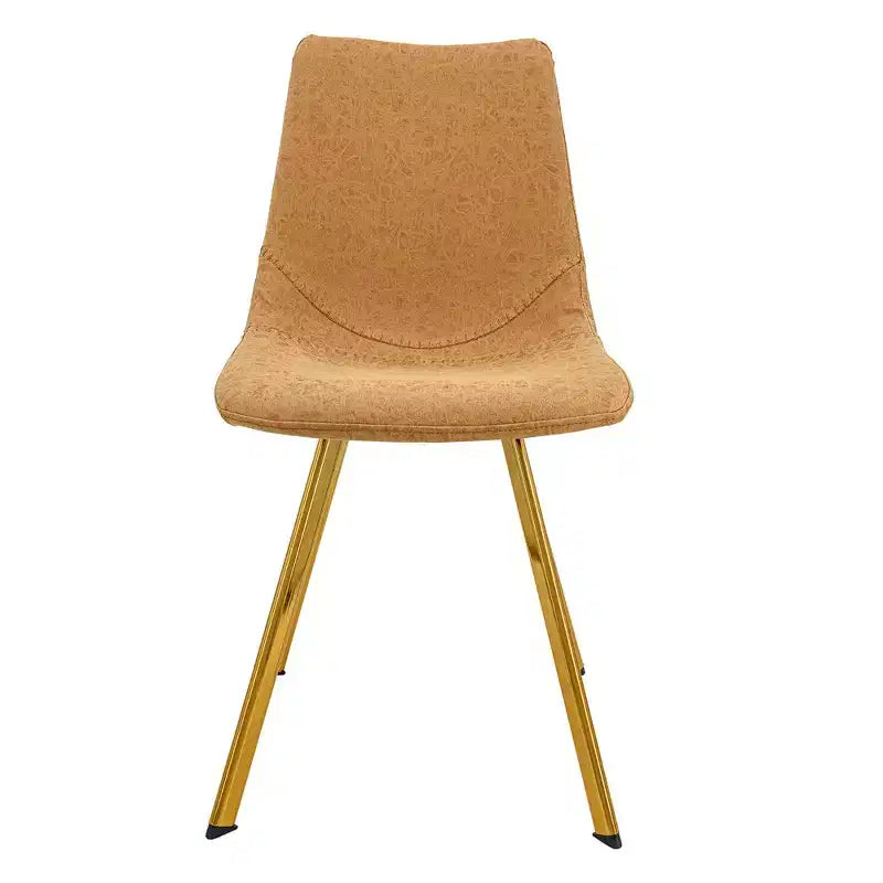 Chaise de salle à manger Markley Modern en similicuir, lot de 2 avec pieds dorés, assise rembourrée, design élégant pour la cuisine, la salle à manger, le bureau ou le café