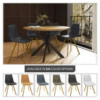 Chaise de salle à manger Markley Modern en similicuir, lot de 2 avec pieds dorés, assise rembourrée, design élégant pour la cuisine, la salle à manger, le bureau ou le café
