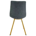 Chaise de salle à manger Markley Modern en similicuir, lot de 2 avec pieds dorés, assise rembourrée, design élégant pour la cuisine, la salle à manger, le bureau ou le café