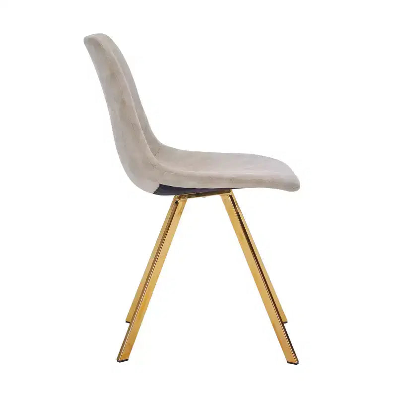 Chaise de salle à manger Markley Modern en similicuir, lot de 2 avec pieds dorés, assise rembourrée, design élégant pour la cuisine, la salle à manger, le bureau ou le café