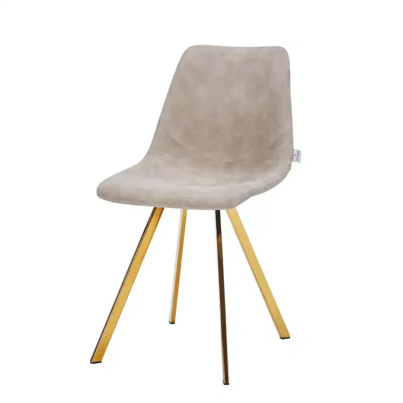 Chaise de salle à manger Markley Modern en similicuir, lot de 2 avec pieds dorés, assise rembourrée, design élégant pour la cuisine, la salle à manger, le bureau ou le café