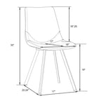 Chaise de salle à manger Markley Modern en similicuir, lot de 2 avec pieds dorés, assise rembourrée, design élégant pour la cuisine, la salle à manger, le bureau ou le café